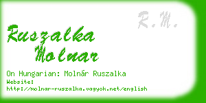 ruszalka molnar business card